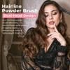 Black Dual Ended Powder Brushes, Touch Up Hair Shadow Powder Brush with Sponge Tip Hair Concealer Makeup Brushes Root Touch Up Brush for Hair