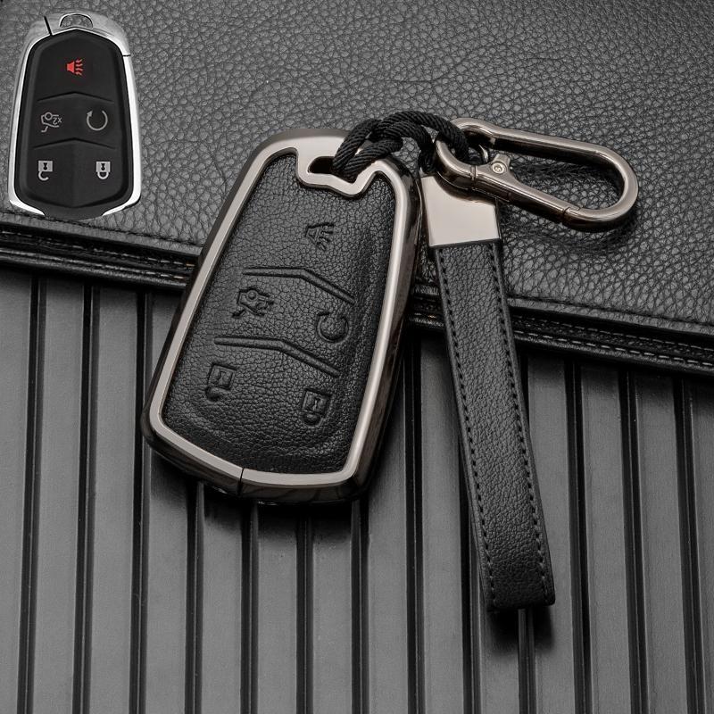 Car Key Case for Cadillac ATS CT6 CTS DTS XT5 Escalade ESV SRX STS XTS 2014 2015 2016 2017 2018 Cove Accessories