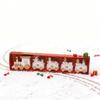 NUOLUX Mini Train Christmas Snowman Wooden Mini Snowman Garden Decorative Gift for Perfect for and Indoors Figurine, Ornament, Ornament, House, Toy,