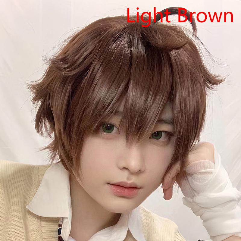 Men Anime Cosplay Wig Male Short Straight Costume Synthetic Hair Cause Wigs Heat Resistant Synthetic Scalp Hair