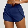 Fake Two-piece Sports Shorts Women's Anti-light Side Pockets Loose Running Fitness Yoga Shorts