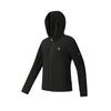 Fitness Casual Soft Skin-Friendly Slim Fit Hooded Knit Top Women Tops Deep-Black A61W541501FBK