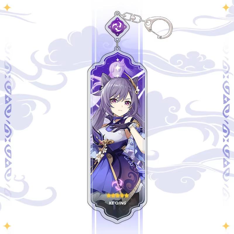 Portachiavi Anime Linnea Flins Durin Mualani Furina Arlecchino Accessori Portachiavi Genshin Impact Ciondolo Carino per Borsa Portachiavi Regalo