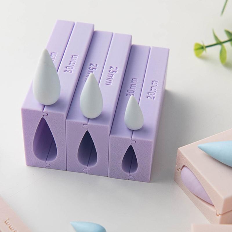 Stampo Rullo Argilla Forma Goccia d'Acqua 3 Misure Strumento per Creare Perline Essenziale per Artigianato di Gioielli Texture Plastica per Artigianato