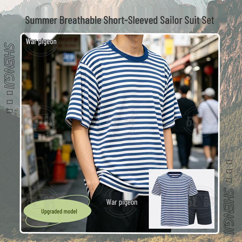 

War Pigeon Summer Outdoor Sailor Short Sleeve Training Suit Set 175/92-96
