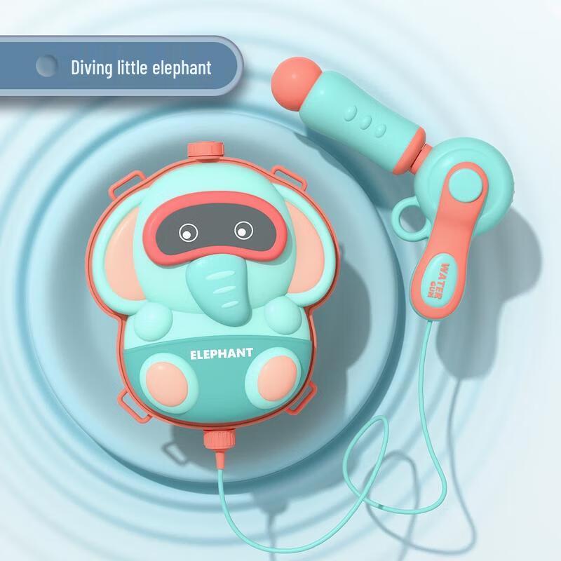 HANDUNYOU Kids Swimming Elephant Backpack Water Gun