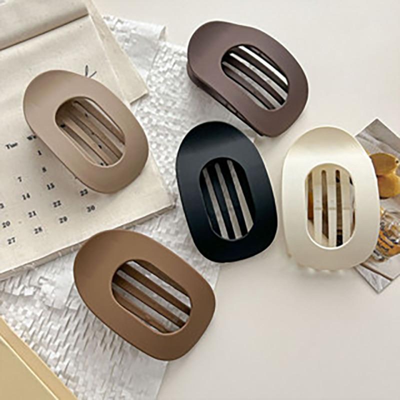 Leopard Print Oval Frosted Hair Clip Women's High-end Versatile Duckbill Clip Hair Accessories