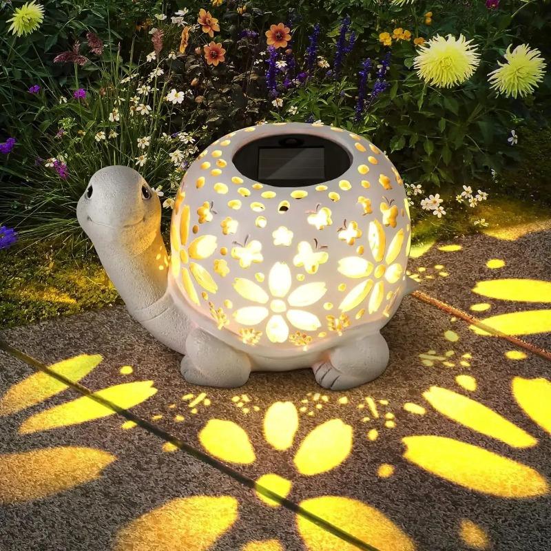 Solar Powered Outdoor Statue with Light Garden Sculpture Decorative Landscape Light for Yard Patio Lawn Outdoor Home Decoration