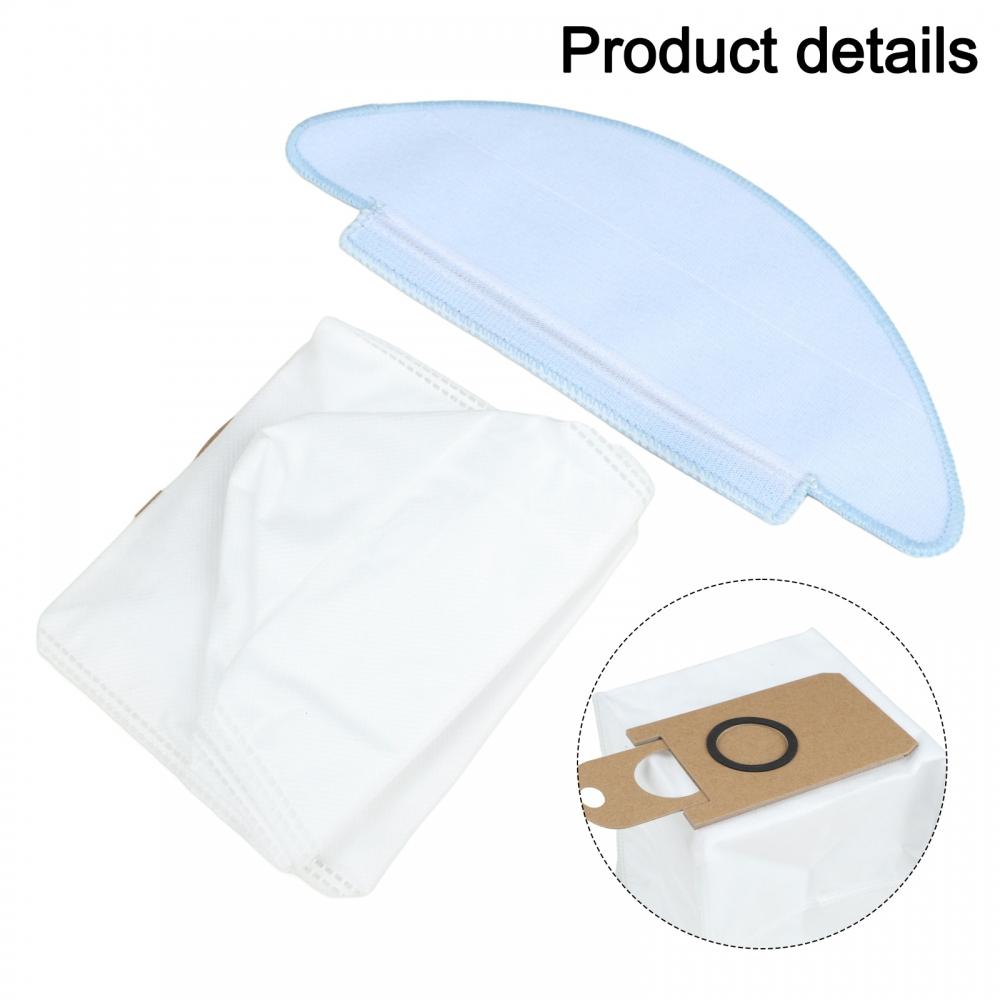 Dust Bags Kit Mop Cloths Kit Robot Vacuum Accessories Easy To Install Components