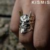 1PC Men's Vintage Stainless Steel Skull Ring Punk Jewelry Adjustable Size Ghost Mask Ring Gifts for Him