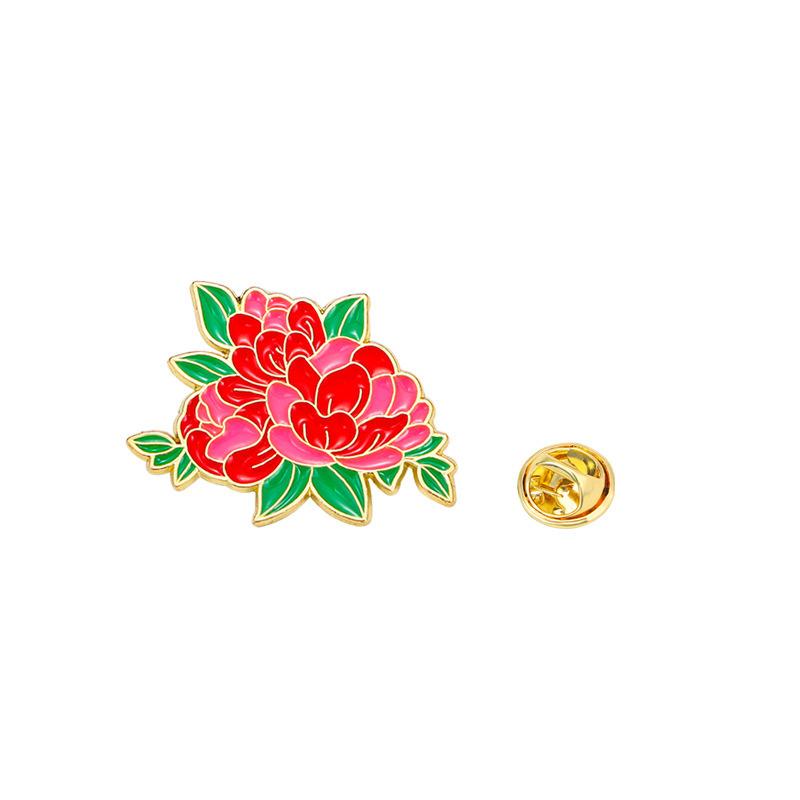 Original Plant Flower Series Alloy Brooch Colorful Flower Clothes Bags Accessories
