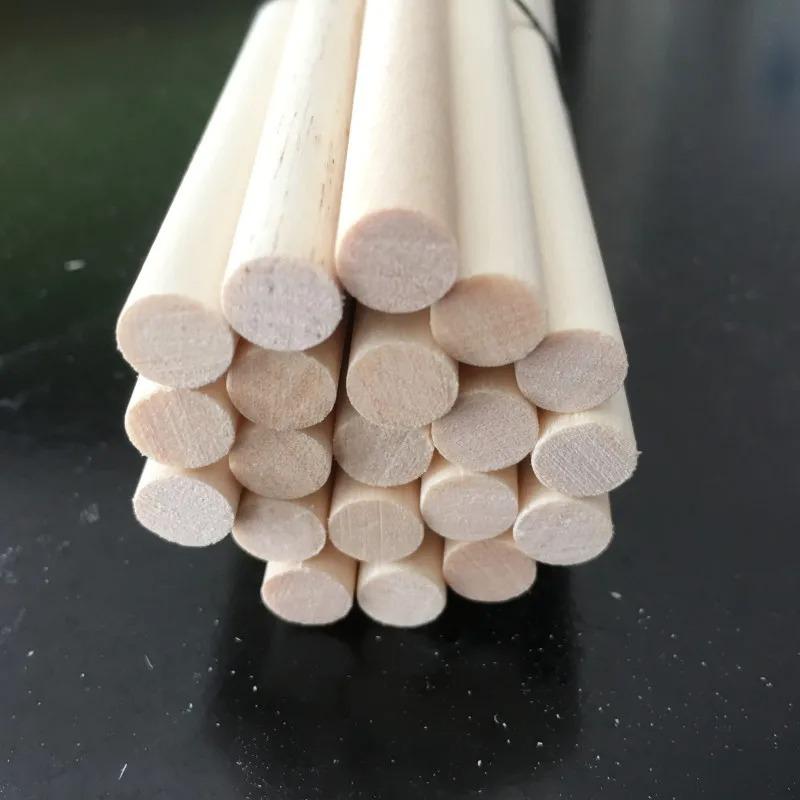 10pcs Unfinished Hardwood Craft Wood Sticks Wand Making Sticks Wooden Dowel Rods Wood Dowels for Crafts and DIY