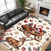 Christmas Printed Square Area Rug Soft Non Slip Floor Carpet For Bedroom Holiday Gift