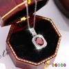 Women 925 Sterling Silver Natural Crystal Pendant Clavicle Chain Necklace