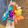 Cartoon Creative Cake Sitting Bear Glue Keychain Women'S Personalized Bag Pendant Car Key Chain Gift