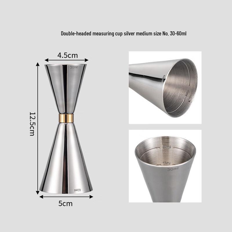ZISIZ 304 Stainless Steel Double-Ended Measuring Jigger