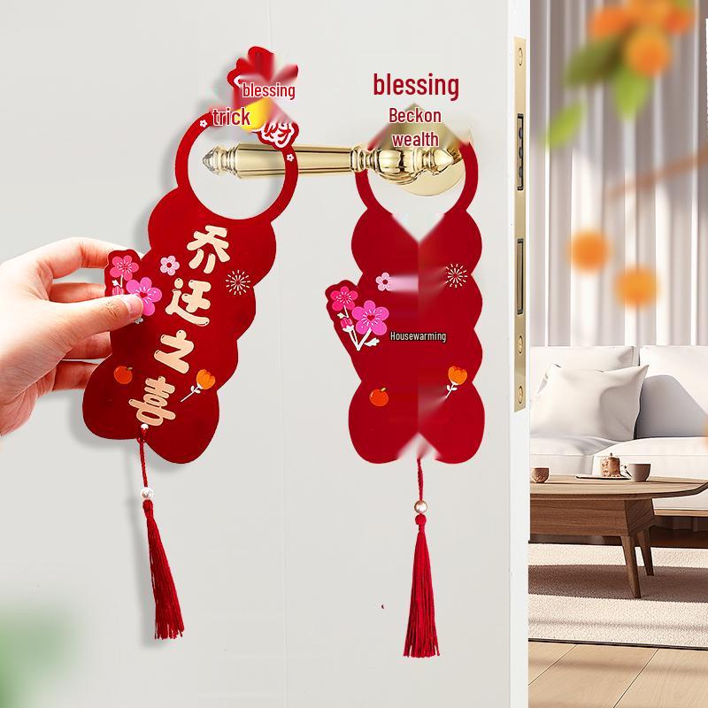 Housewarming Doorknob Pendant: New Home Hanging Ornament for Auspicious Entrance Ceremony