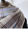 Plaid Scarf Women's New Winter Imitation Cashmere Retro Scarf Thickened Warm Shawl