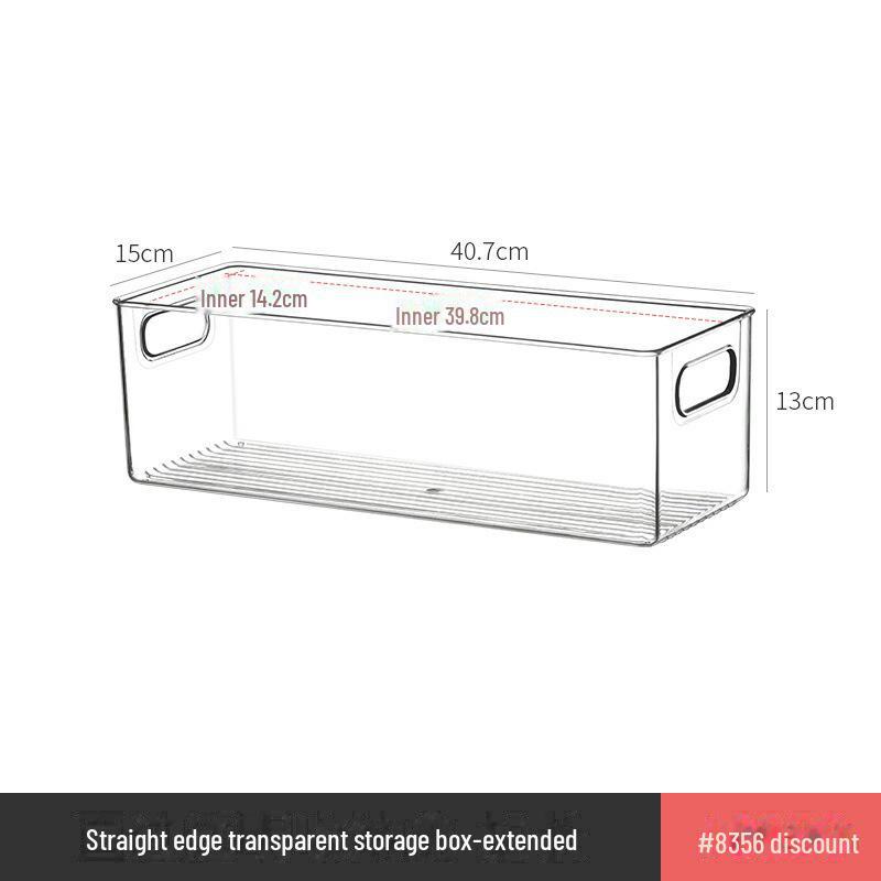 Transparent Acrylic Desktop Storage Box: Rectangular Mirror Cabinet for Cosmetics, Stationery, or Kitchen Essentials