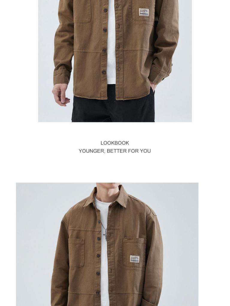 Men's Japanese Style Casual Spring & Autumn Workwear Shirt Jacket