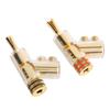 1 Pair Locking Banana Plugs Copper Gold Plated Solderless Speaker Locking Banana Connectors for Speaker Wire