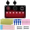 Rocker Switch Panel 6 Gang 12V/24V Universal Multifunctional LED Backlit ON/Off