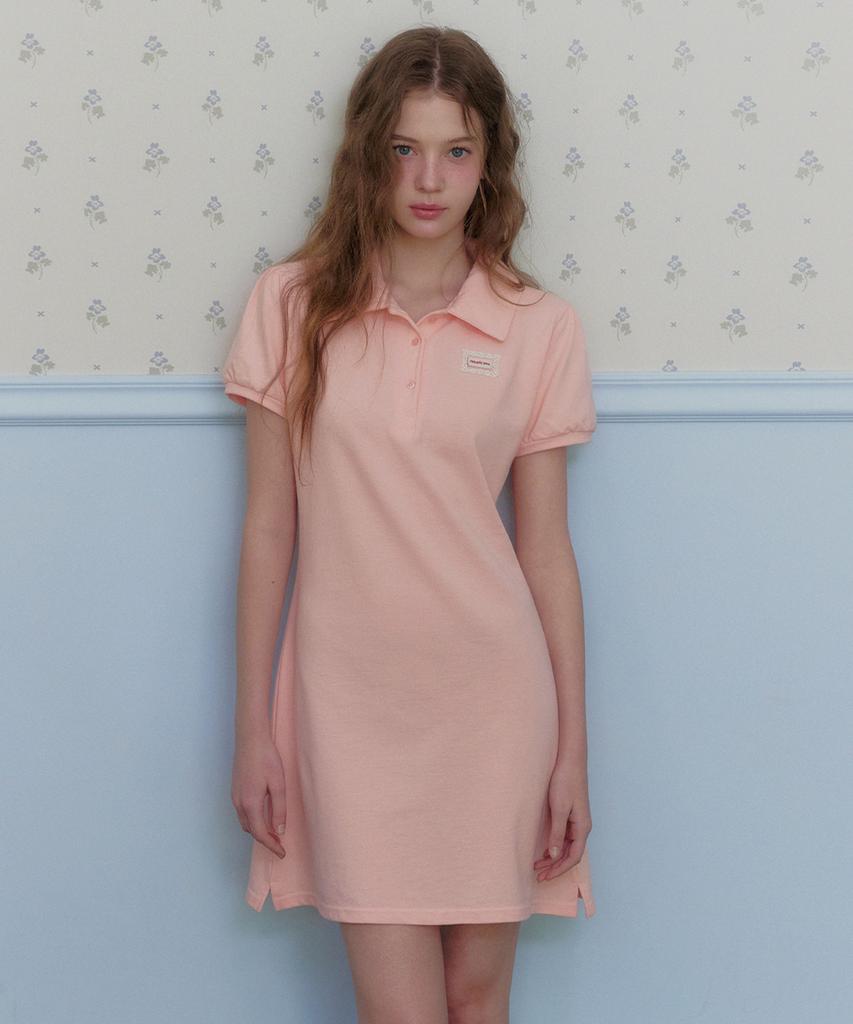 Teuwi It'S Puff Collar Short Sleeve Mini Dress