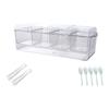 Storage Container with Dividers, Bento Lunch Box for Sliced , Portable Plastic for Kitchen