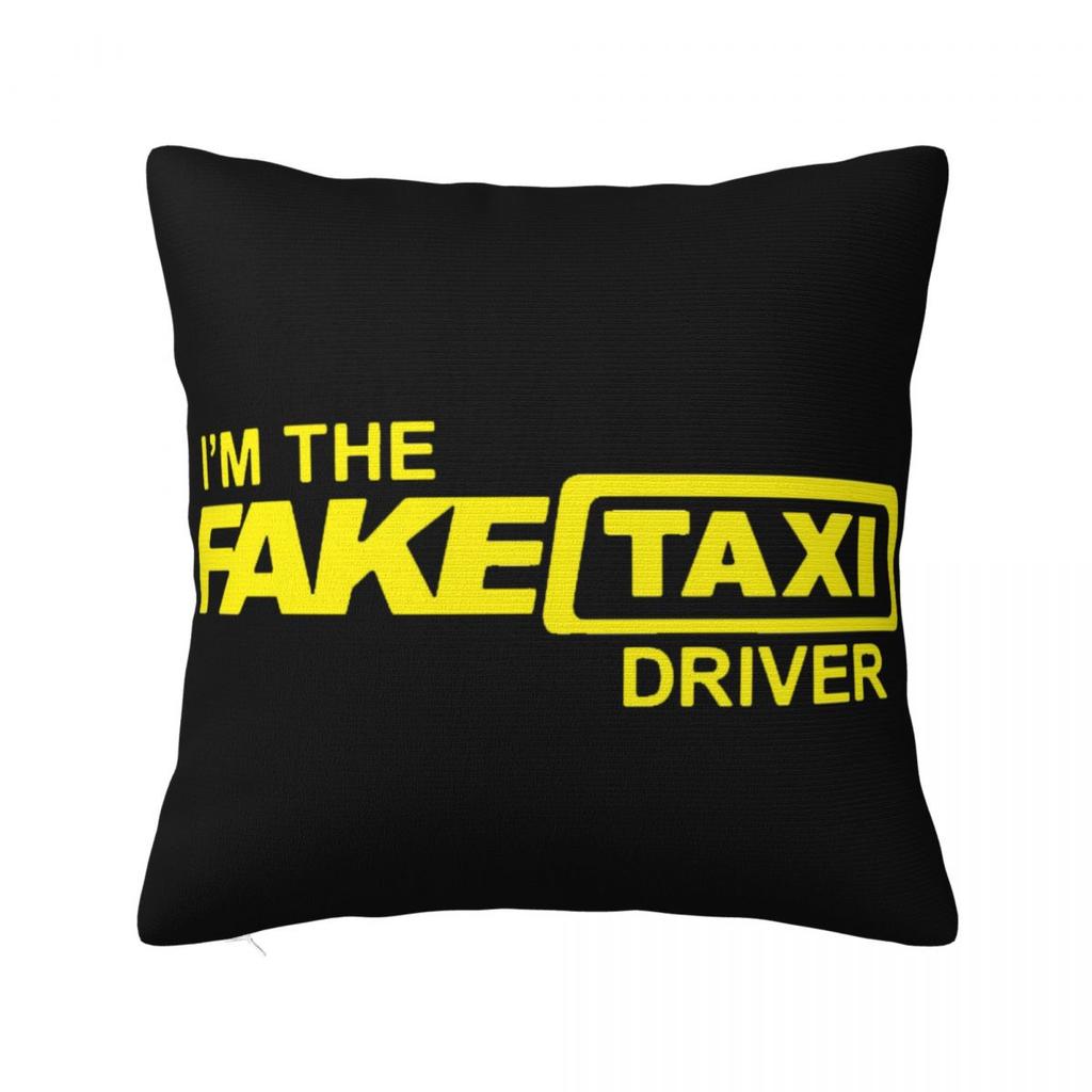Fake Taxi Square Pillowcase Pillow Cover Polyester Cushion Decor Comfort Throw Pillow for Home Bedroom