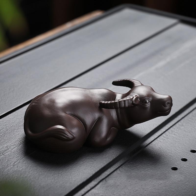 

Керамические статуэтки животных зодиакального водяного буйвола Ручная работа Милые украшения для дома, комнаты, офиса, чайной комнаты, маленькие сувениры