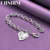 CHSHINE 925 Sterling Silver Double Heart Bracelet For Women Fashion Charm High Quality Fine Jewelry