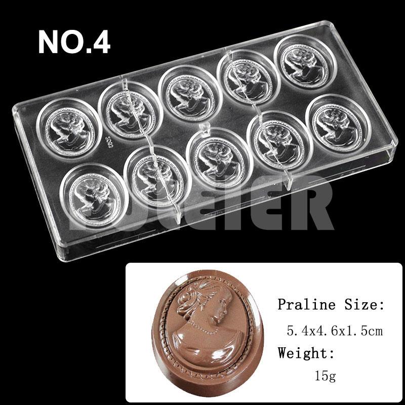 Molde de Chocolate de Policarbonato Herramientas de Repostería Para Decoración de Pasteles Repostería Horneado Molde de Caramelo de Chocolate Utensilios para Hornear