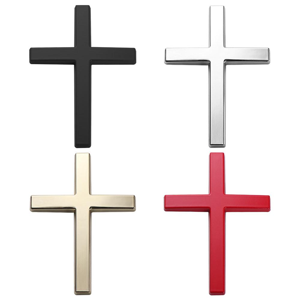 2 Stück 3D Stereo Kreuz Autoaufkleber Kreuz Design Auto Dekorationsaufkleber Auto Modifikation