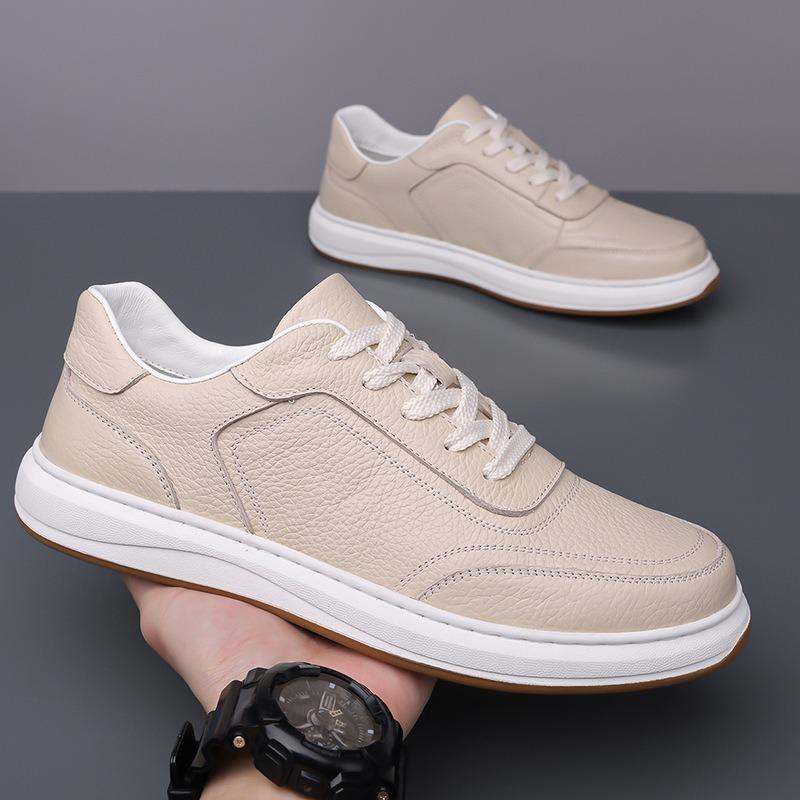 Męskie buty ze skóry naturalnej Wysokiej jakości codzienne trampki Luksusowe antypoślizgowe buty sportowe dla mężczyzn Wygodne obuwie na platformie Zapatos