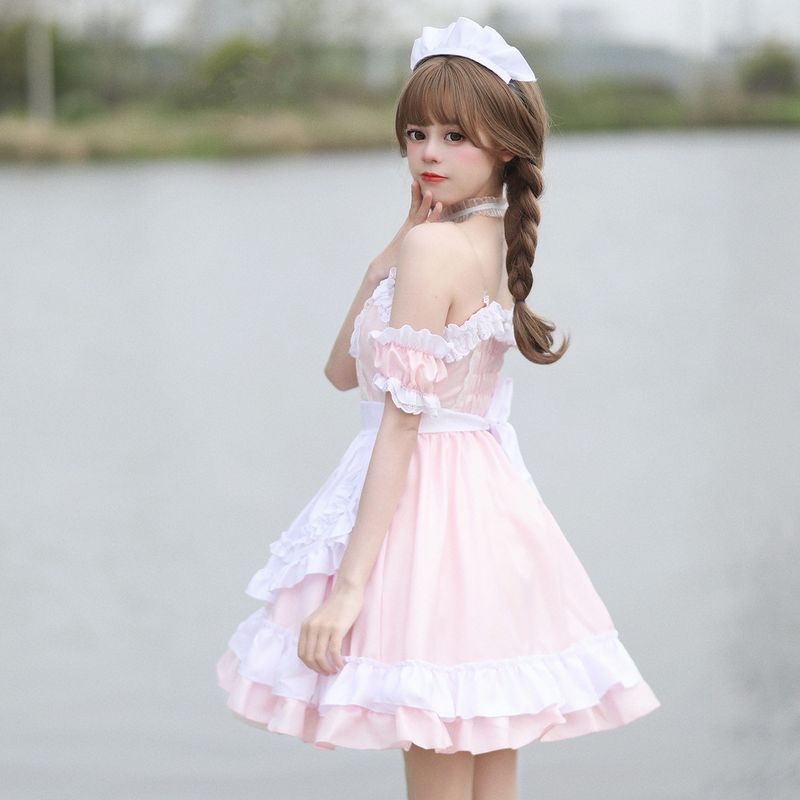 Cosplay Women's Anime Role-Playing Maid Lolita Cafe Dress Sexy Maid Outfit