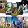 Étui de téléphone CJ53 Fine Horse Soft Shell pour iPhone SE X XS XR 11 16E 17 Pro Max Air 8 7 6 6s Plus