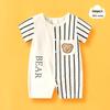 Summer Short Sleeve Pure Cotton Baby Romper - Infant Cartoon Crawling Bodysuit