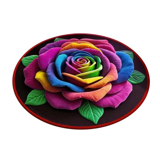 Килимок для підлоги Швидковисихаючий Нековзний З точковим тисненням Зворотний бік 3D Візерунок троянди Килимок для ванної кімнати М'який Вбираючий Килимок для ванної