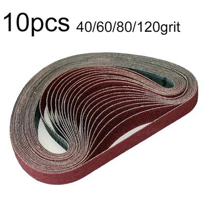 Schleifen mit 10 Stück Aluminiumoxid-Schleifbändern (30mm X 533mm)