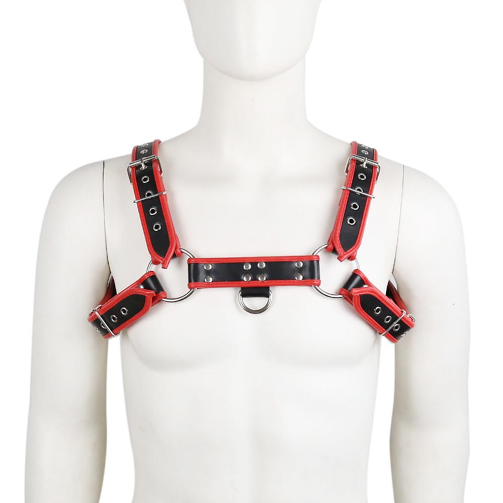 PU Leather Male Chest Harness Bondage Slave Fetish Restraints Straps Belts Sex Products Adult Toys Club Costumes Props For
