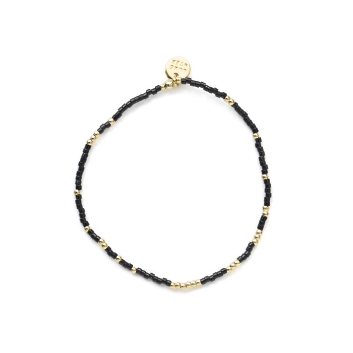 Bracelet - LUXENTER - Xanvi - Cristal noir - Finition or jaune 18k - Diamètre 55 mm