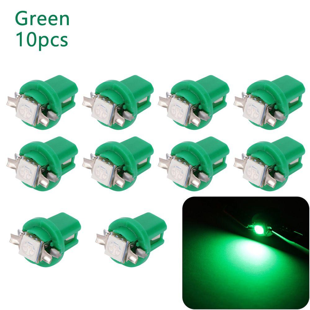 10Pcs New 1SMD T5 B8.5D Gauge LED Car Lights Dashboard Side Interior Dash Lights Indicator Bulbs Bulbs 7