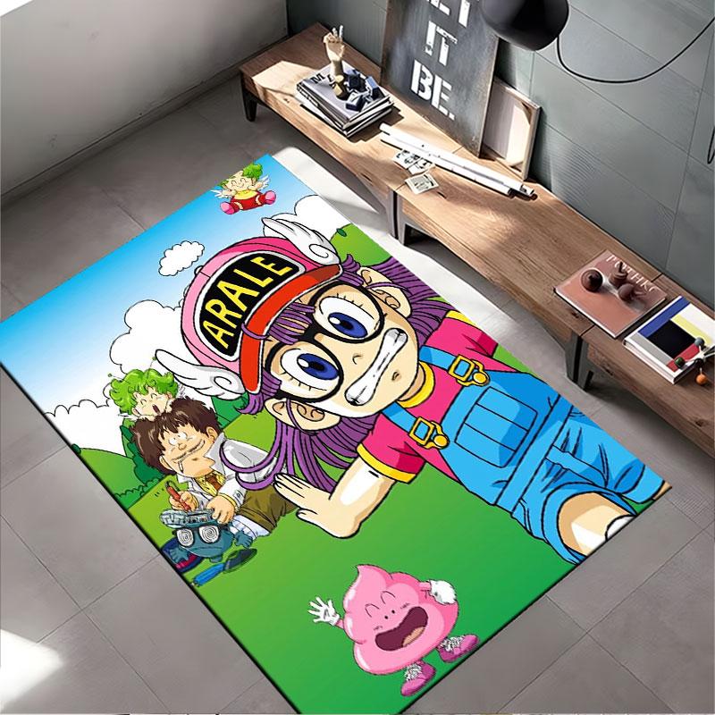 Cartoon Arale Running Scene suitable as a non-slip mat for the living room or bedroom sofa