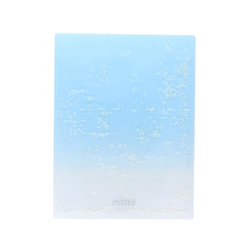 Sun-Star Stationery Clear File, A4 Size, with Sequins, Double-Page Opening Clear File, Blue Soda, S2174561