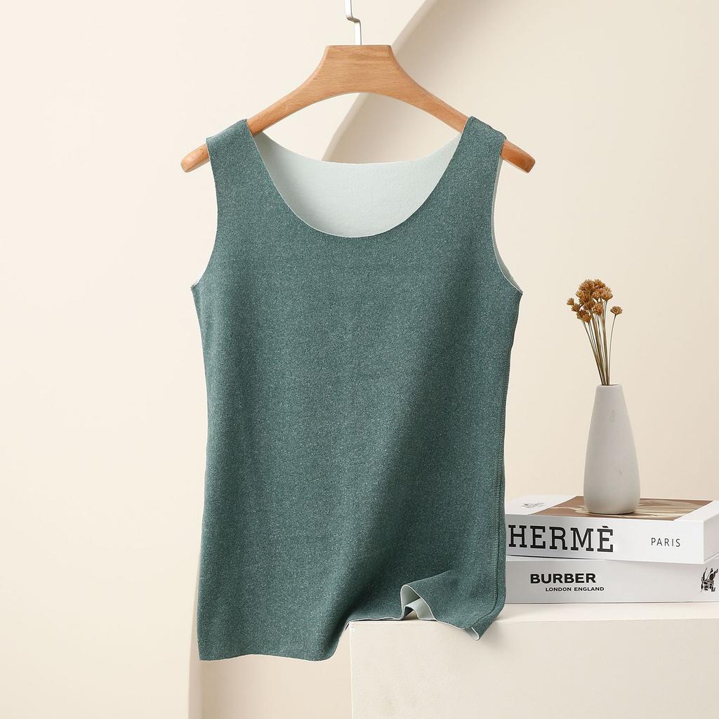 Women's Crew Neck Sleeveless Tank Top Slim Fit Thermal Winter Warm Inner Layering Undershirt