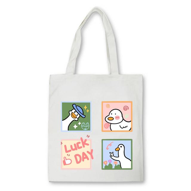 Cartoon avocado Print Canvas Shopping Tote Bag Reusable Women Shopper Bag Fashion Kawaii Female Eco Handbag