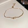 Zircon Heart Bow Pendant Bracelet: Stylish, Versatile Hand Jewelry with a Luxurious, High-End Feel.