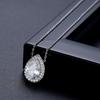 Jinse Zircon Water Drop Pendant Necklace: Minimalist Korean Choker for Women