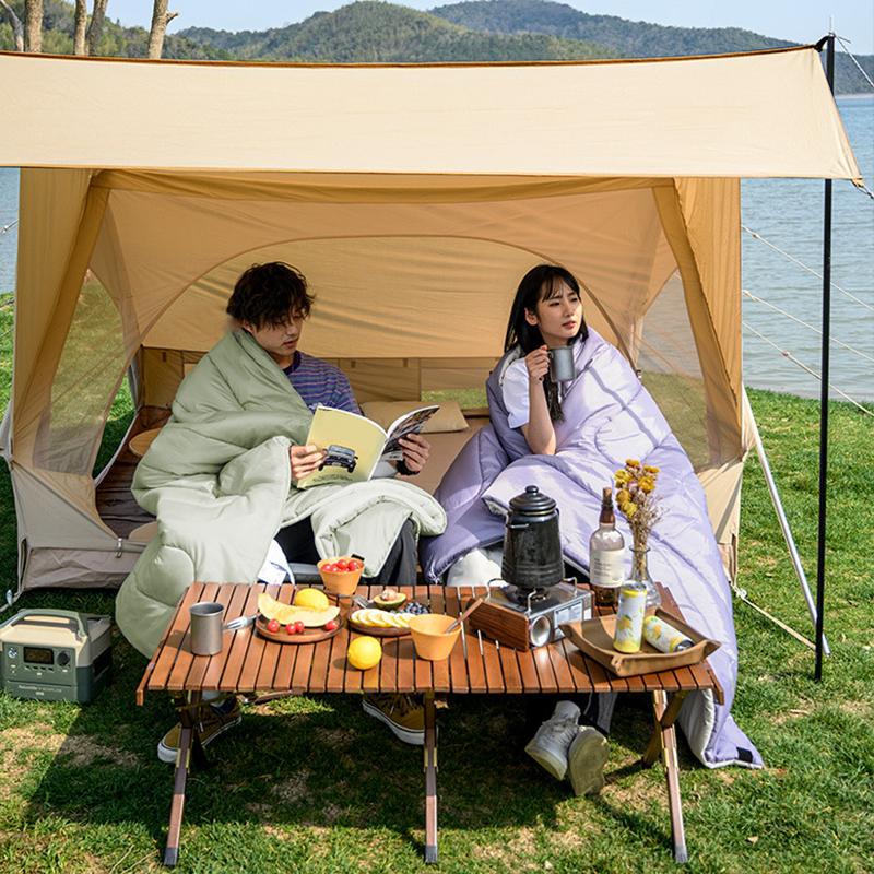 Lightweight Sleeping Bag Soft Breathable Comfortable Waterproof Outdoor Camping Sleeping Bag for Adults Purple