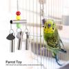 Stainless Steel Bell Toy for Birds Middle large Size Parrot Standing Toy Cage Decor
